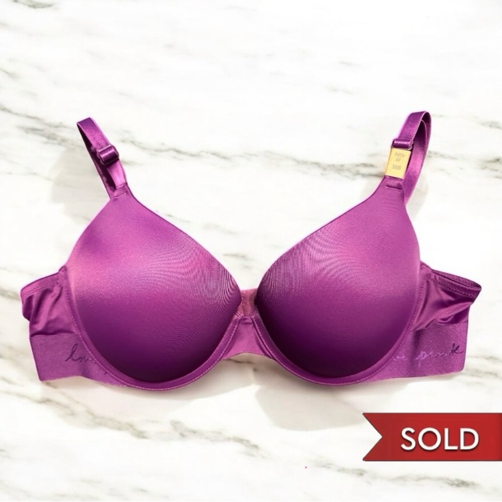 ⭐️SOLD⭐️ 38B PINK Victoria’s Secret Wear Everywhere Push-Up Bra - Virtual Violet